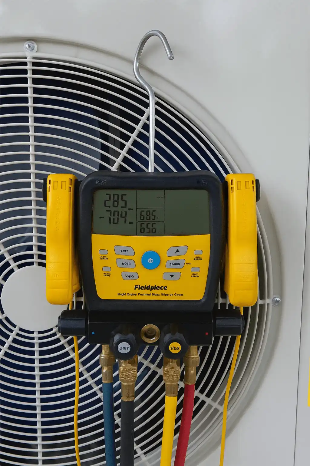 Digital HVAC diagnostic gauge for AC repair